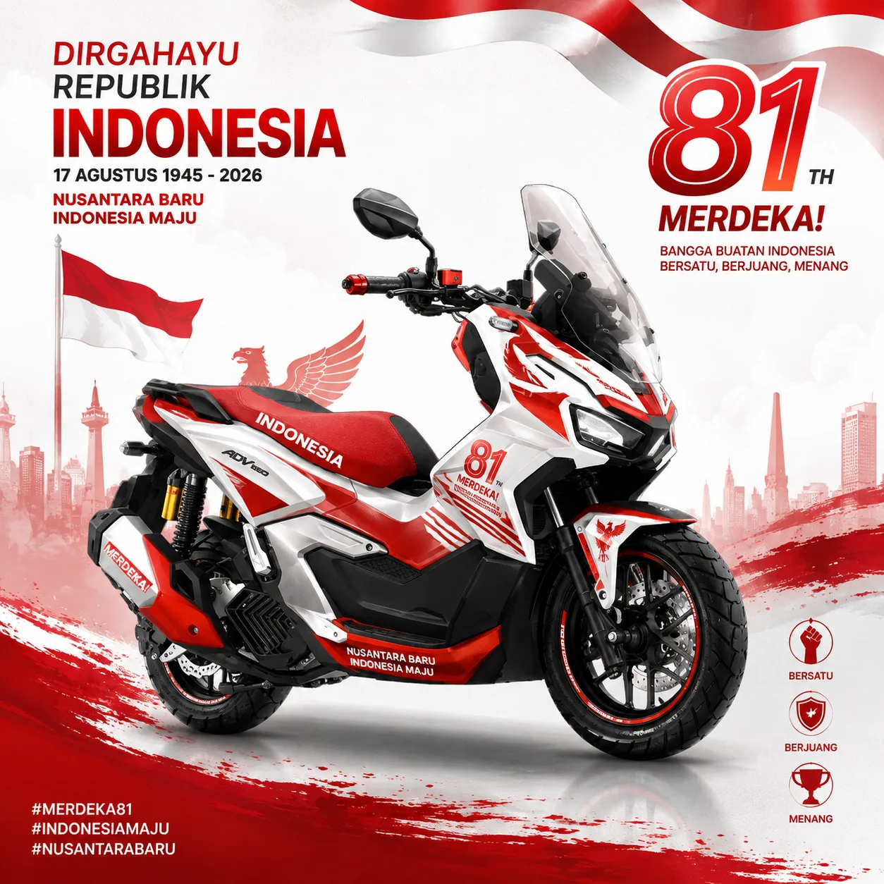 Semangat Kemerdekaan, Ekspresikan Cinta Indonesia Lewat Motor Kesayangan!